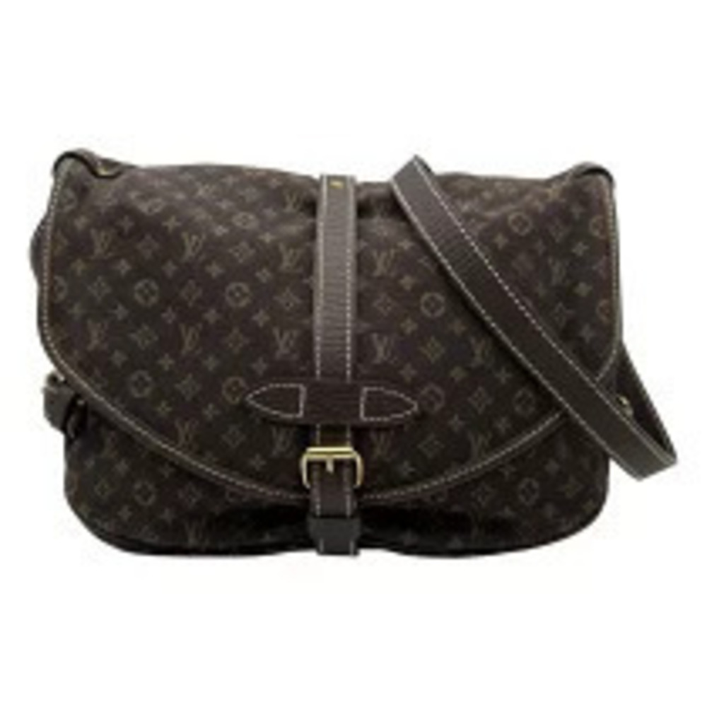 Louis Vuitton Saumur Brown Canvas Leather Shoulder Bag
